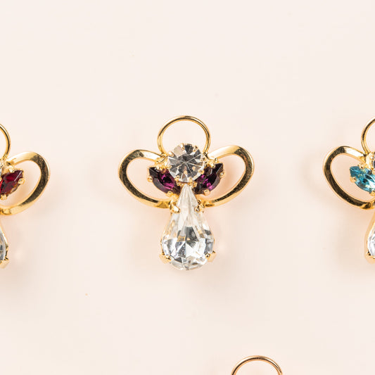 Épinglette Ange en cristal pierre de naissance