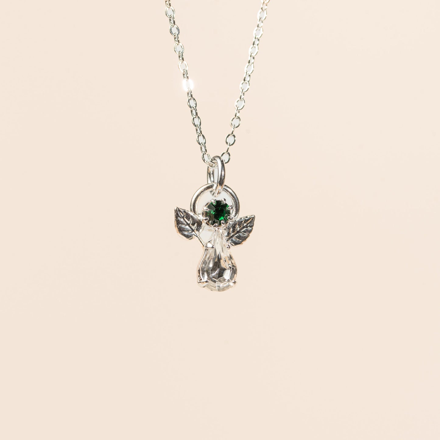 Pendentif Ange en cristal pierre de naissance