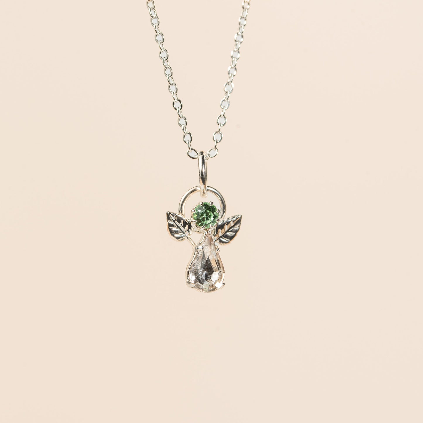 Pendentif Ange en cristal pierre de naissance