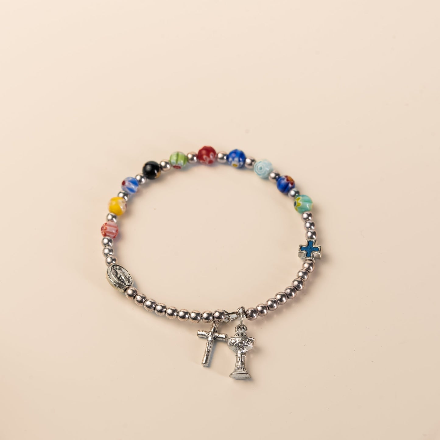 Bracelet imitation verre de murano pour Communion
