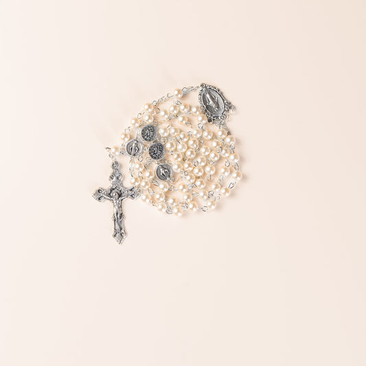 Chapelet perlé Vierge Miraculeuse