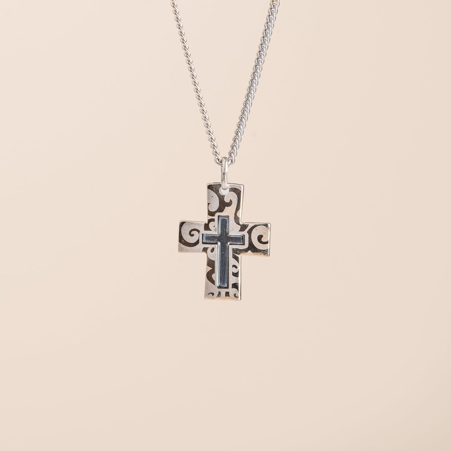 Blue cross pendant