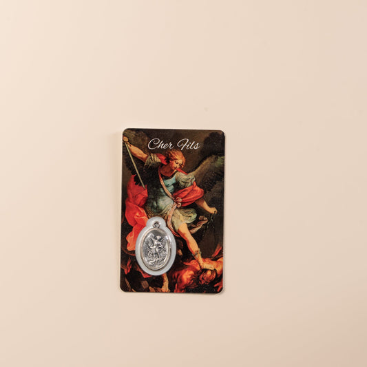 Carte prière Saint Michel pour fils