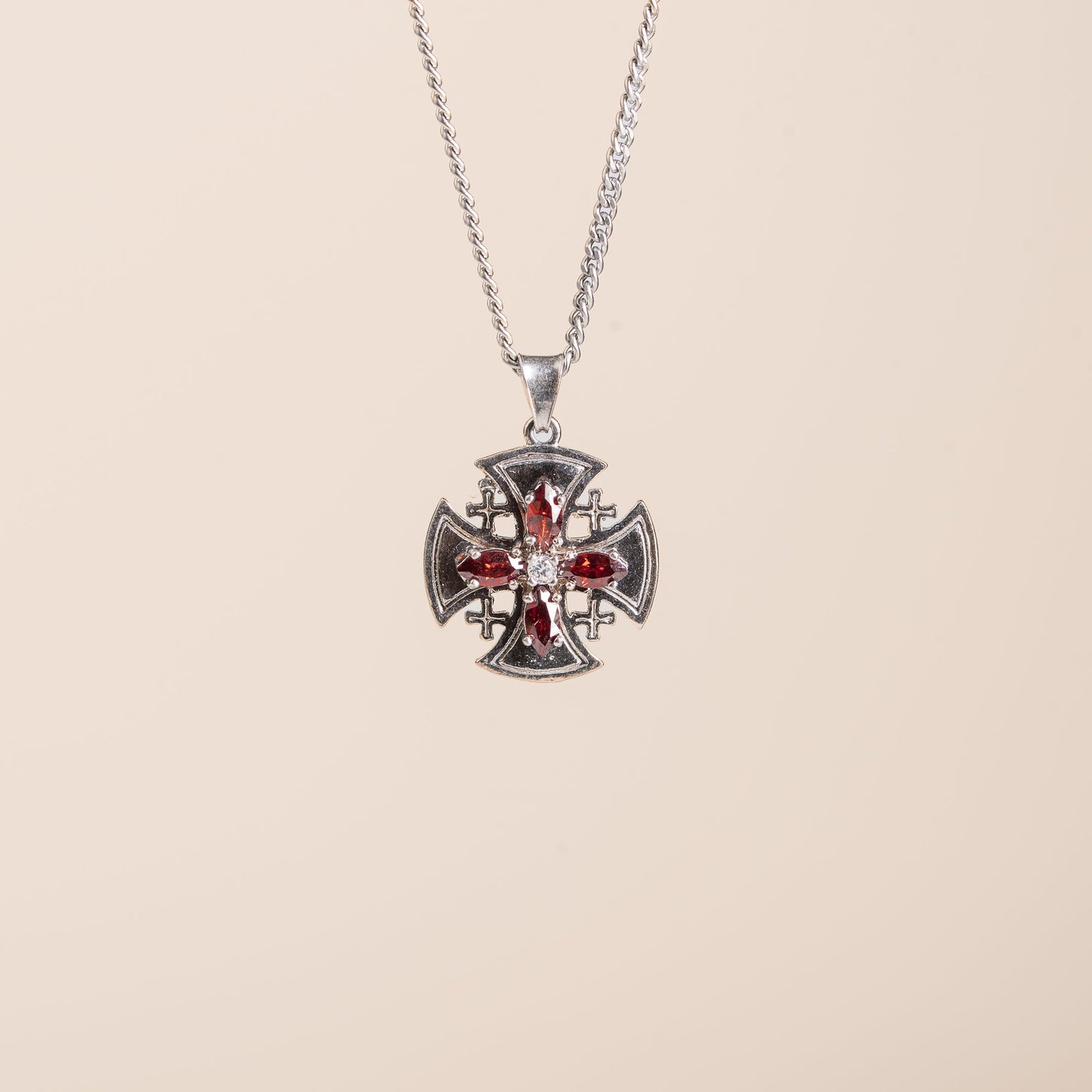 Pendentif Croix de Jérusalem sterling