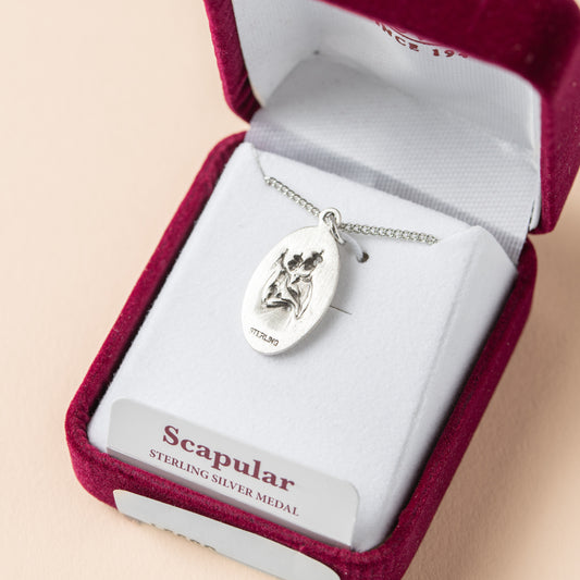 Pendentif Médaille Scapulaire sterling