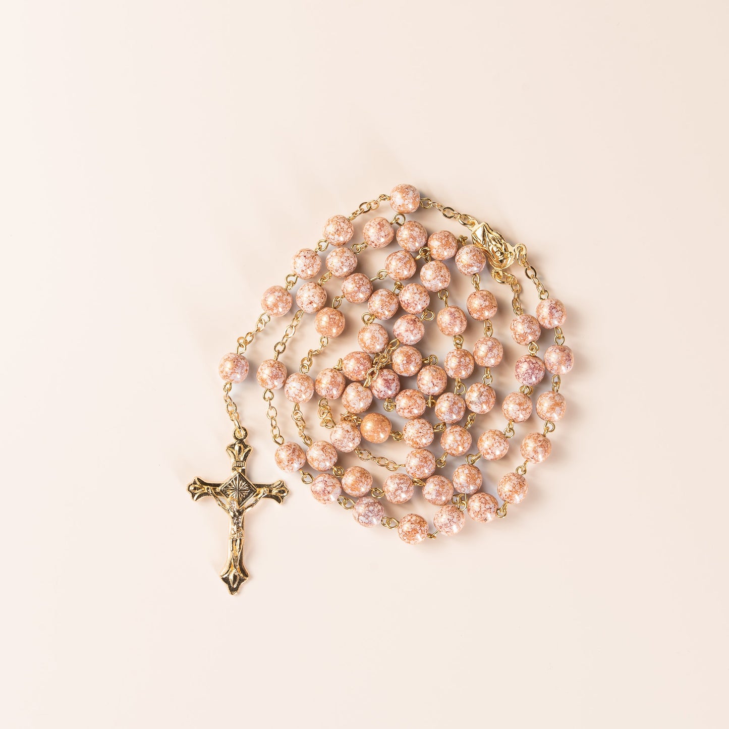 Chapelet marbré rosé