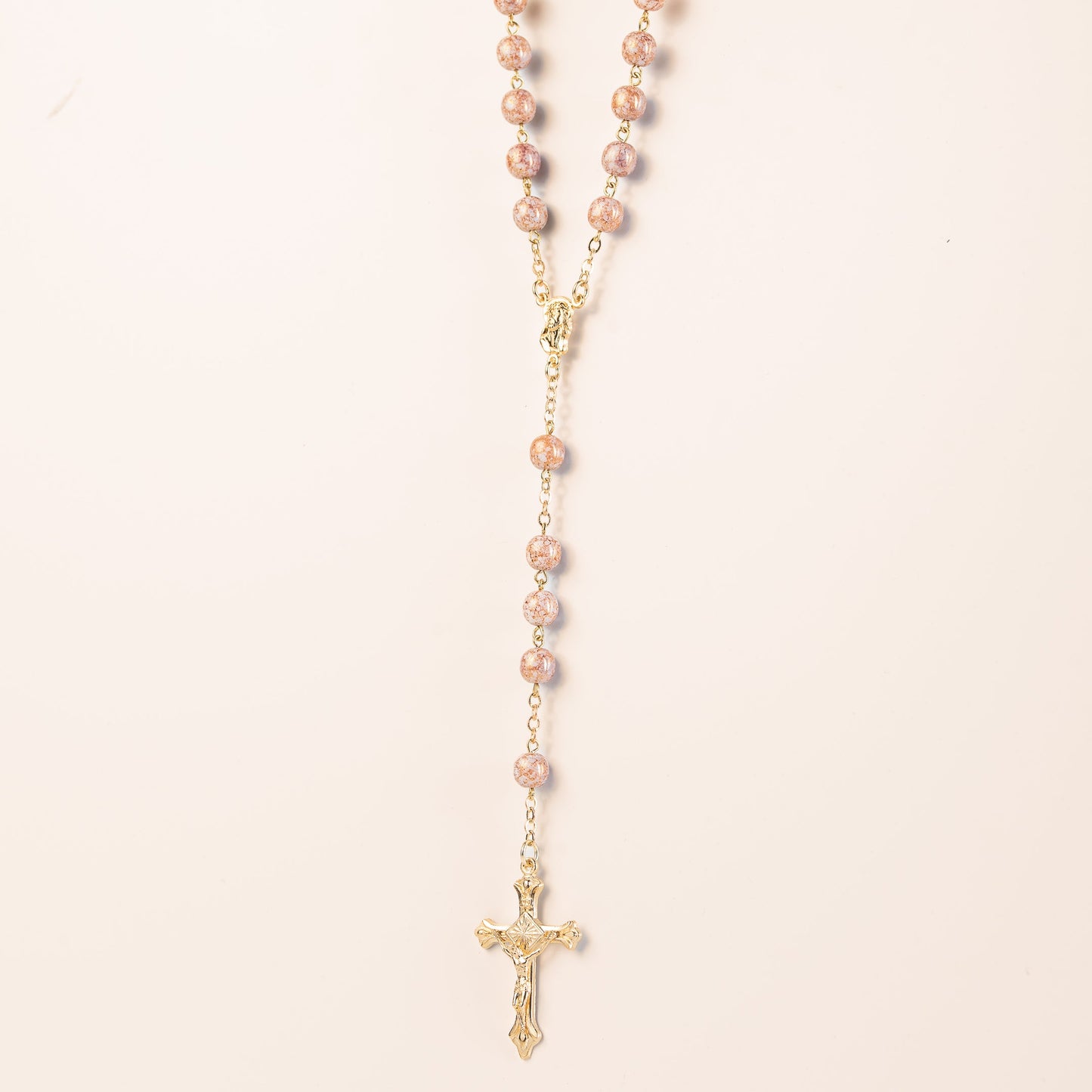 Chapelet marbré rosé