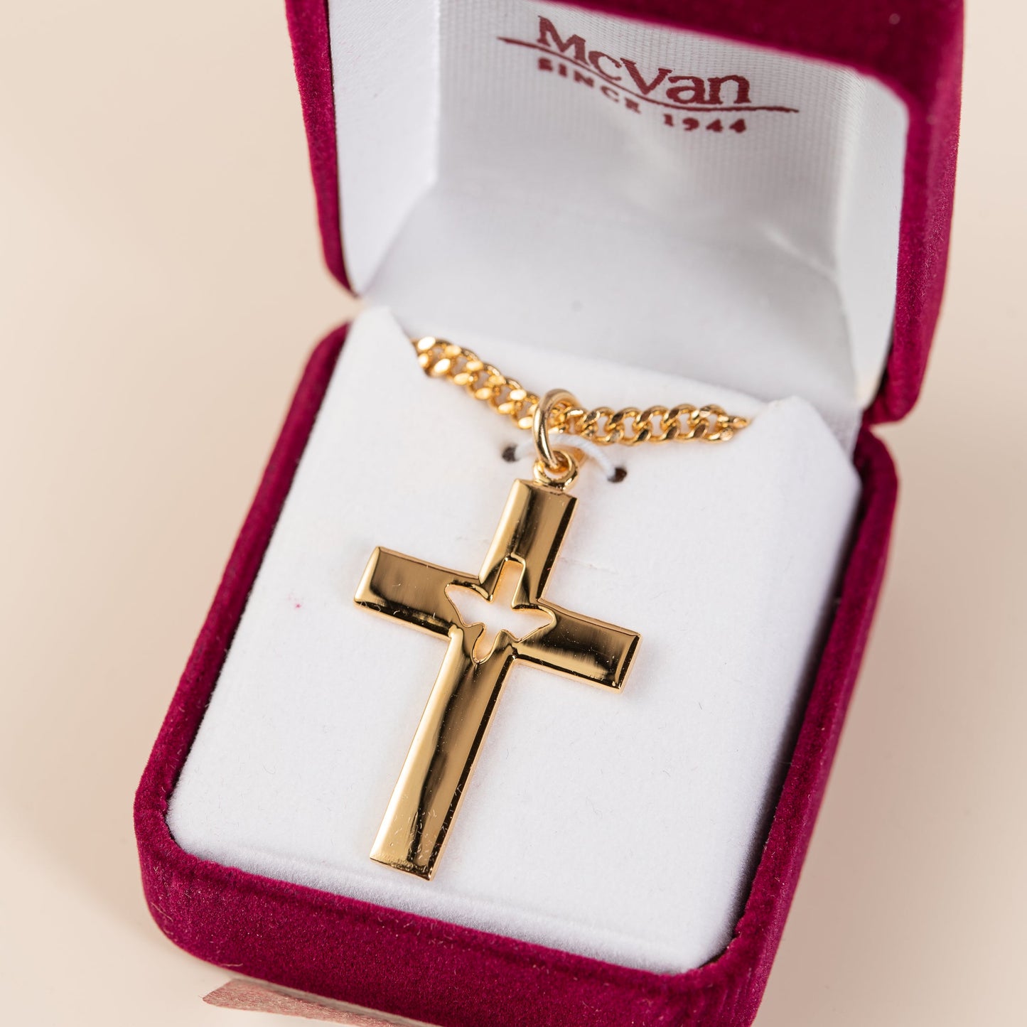 Pendentif Croix pour Confirmation doré