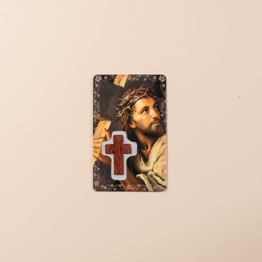 Prayer card to Jesus Crucified