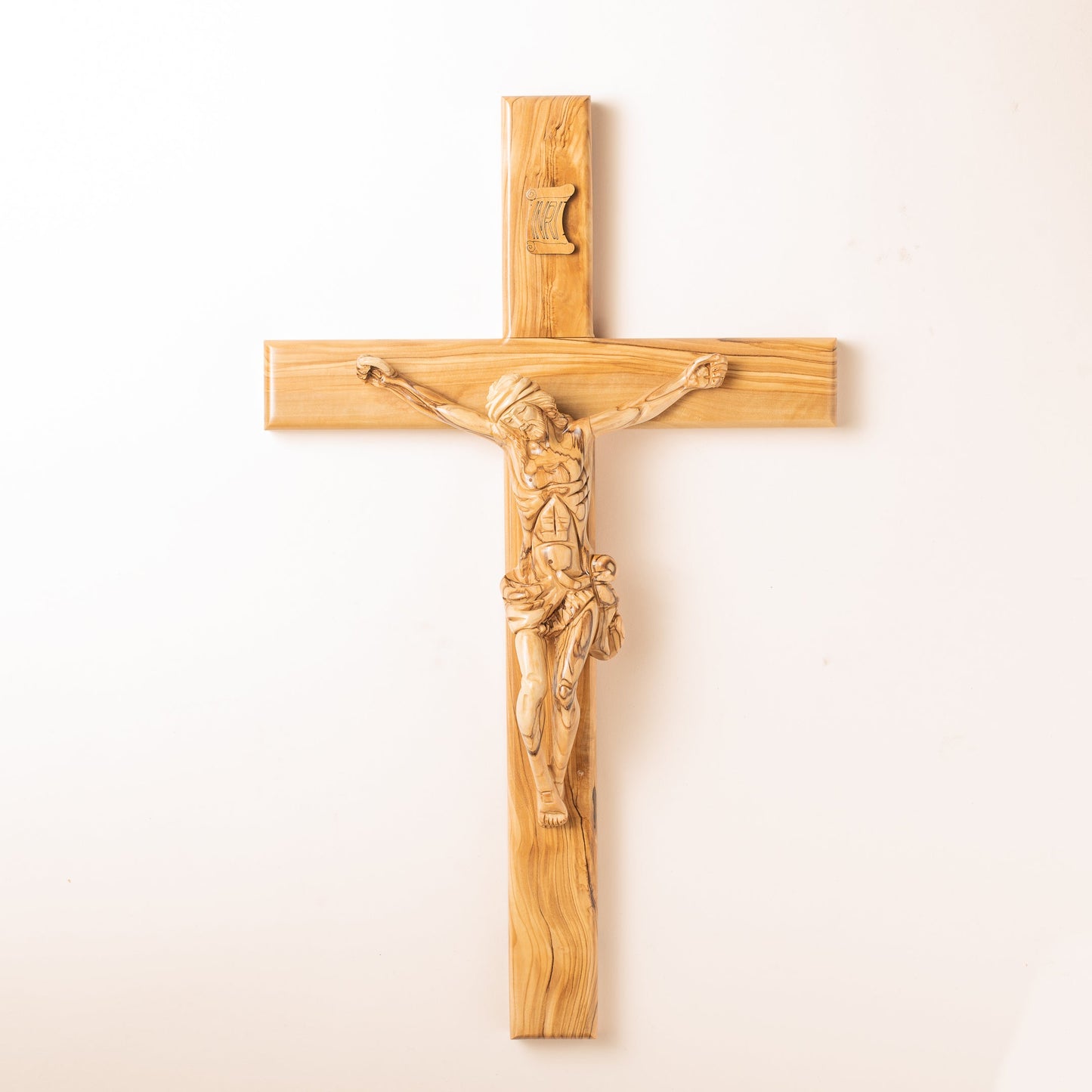 Hand Carved Olive Wood Crucifix
