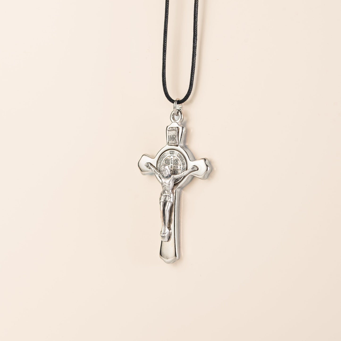 Saint Benedict silver crucifix