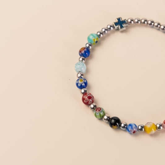 Bracelet imitation verre de murano pour Communion