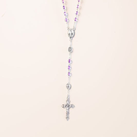 Pink crystal rosary