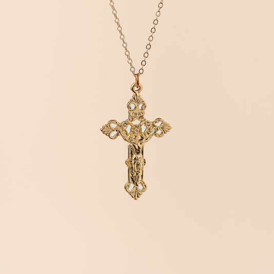 Gold plated Crucifix pendant