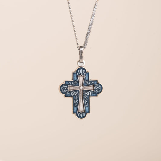 Contemporary cross pendant