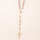 Pink marbled rosary