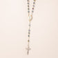 Blue Crystal Rosary Relic of Jerusalem