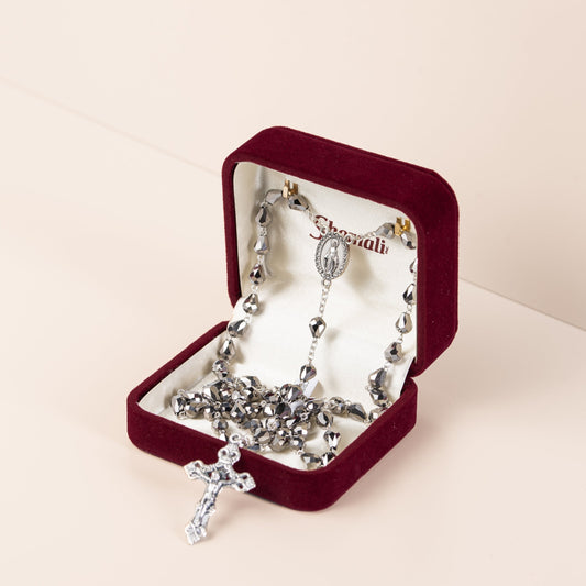 Metallic crystal rosary