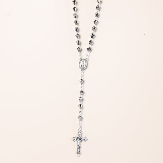 Metallic crystal rosary